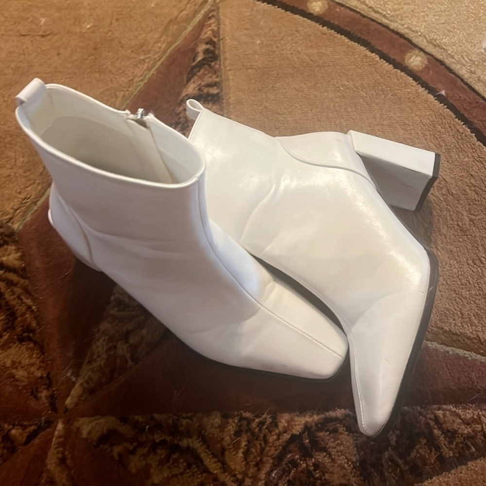 White booties.